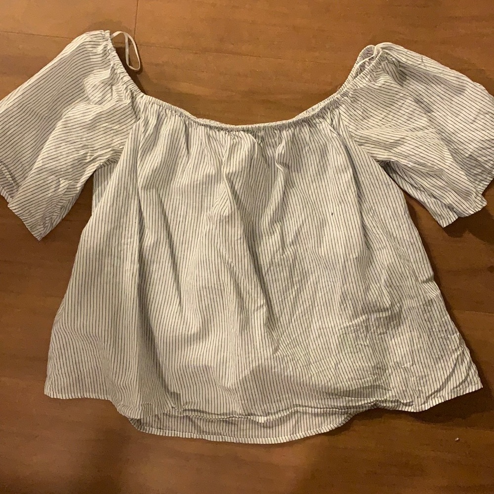 Striped Off The Shoulder Top